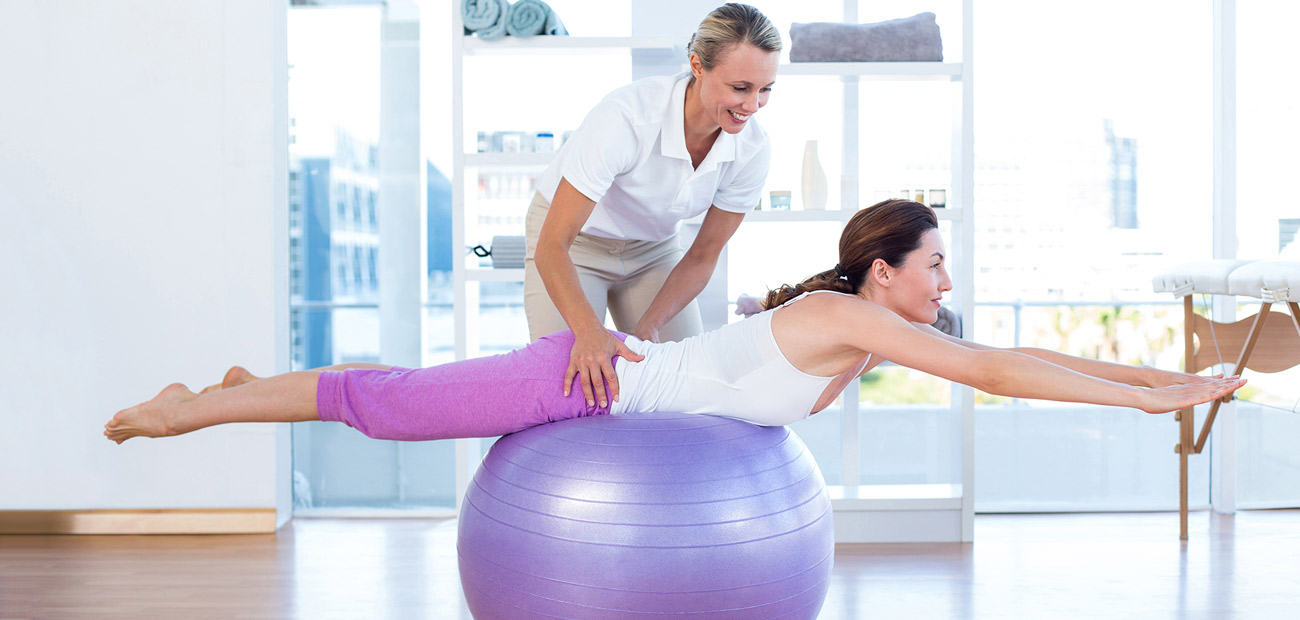 Women with pain points on back